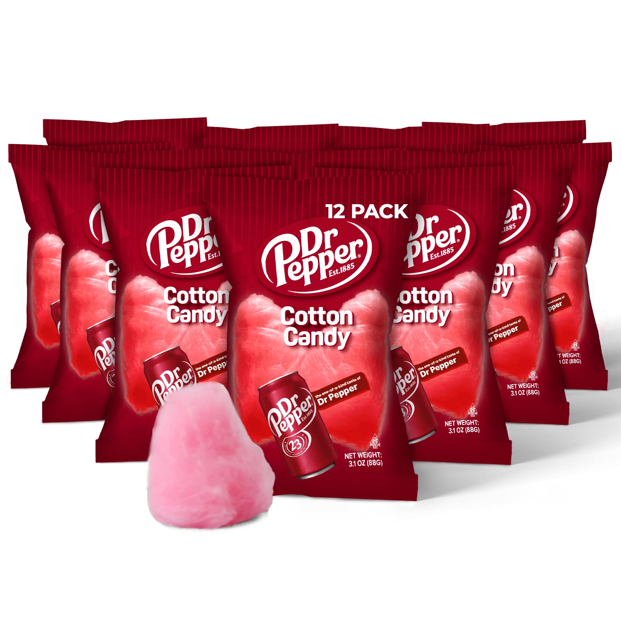 Dr Pepper cotton candy 88g serving idea for parties and celebrations
