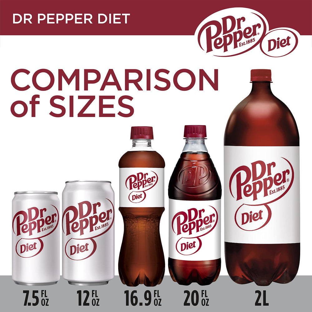 Icy Dr Pepper Diet beside a cold glass.
