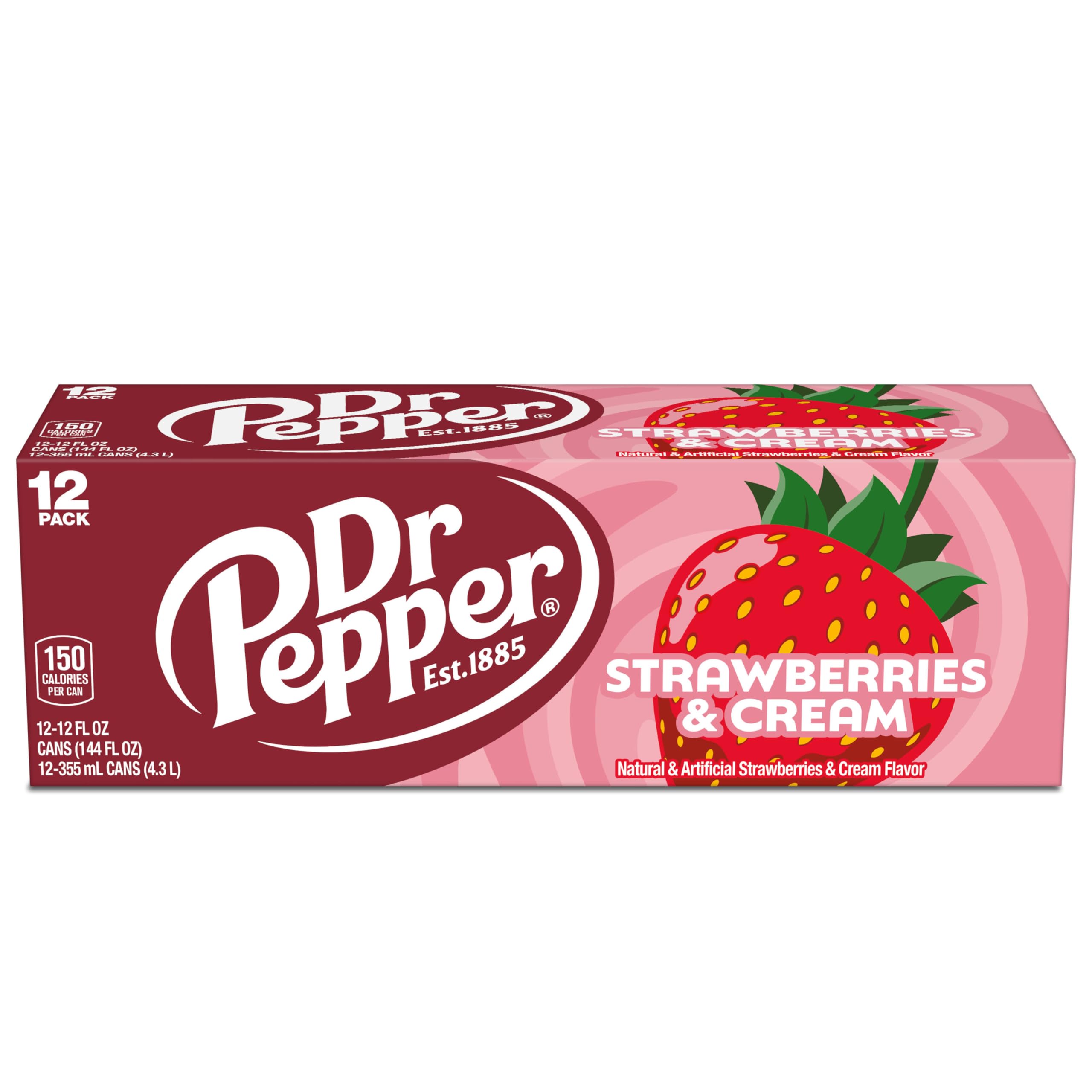 Dr Pepper Strawberries & Cream paired with pizza for a meal.