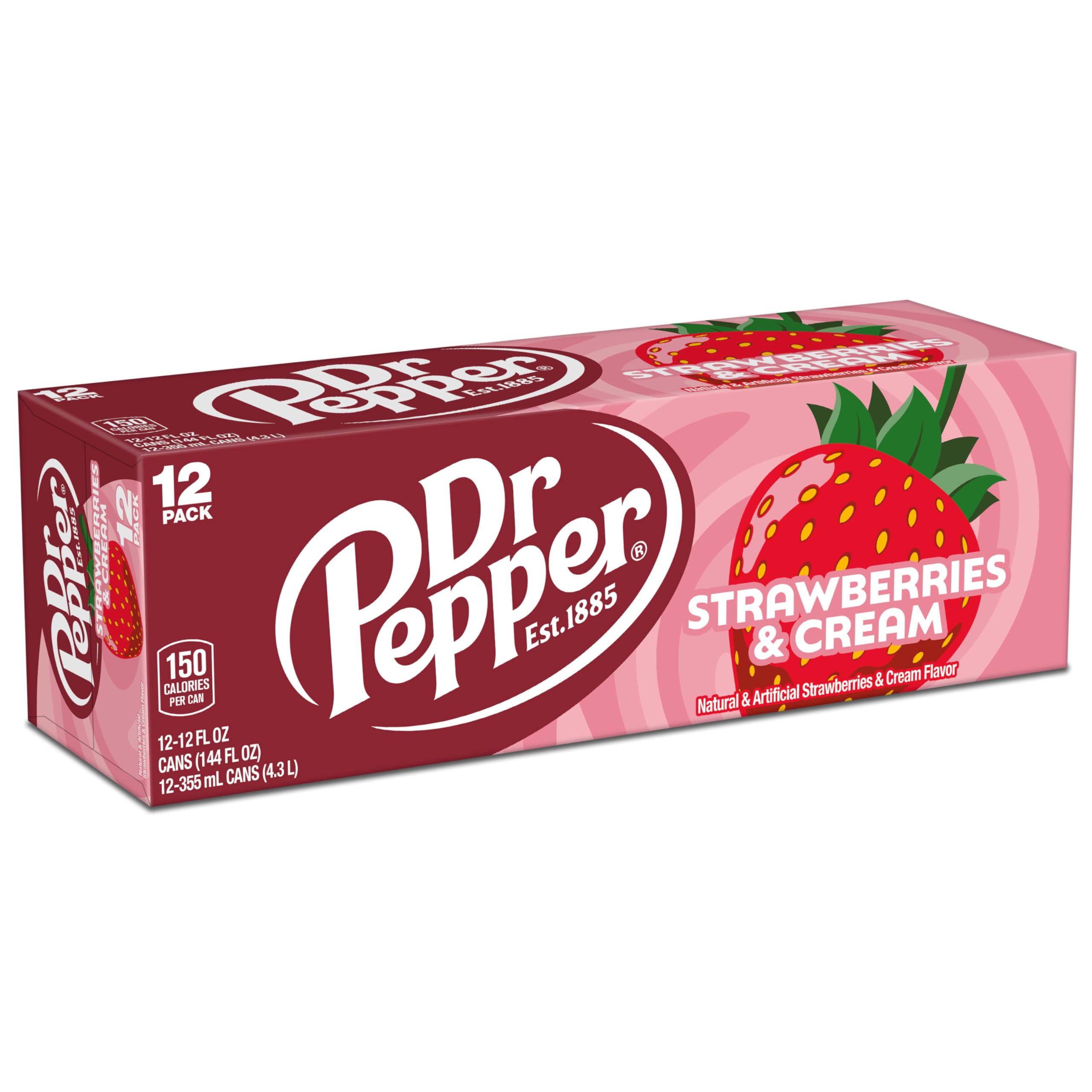Dr Pepper Strawberries & Cream with pastries and chocolates as a snack pair.