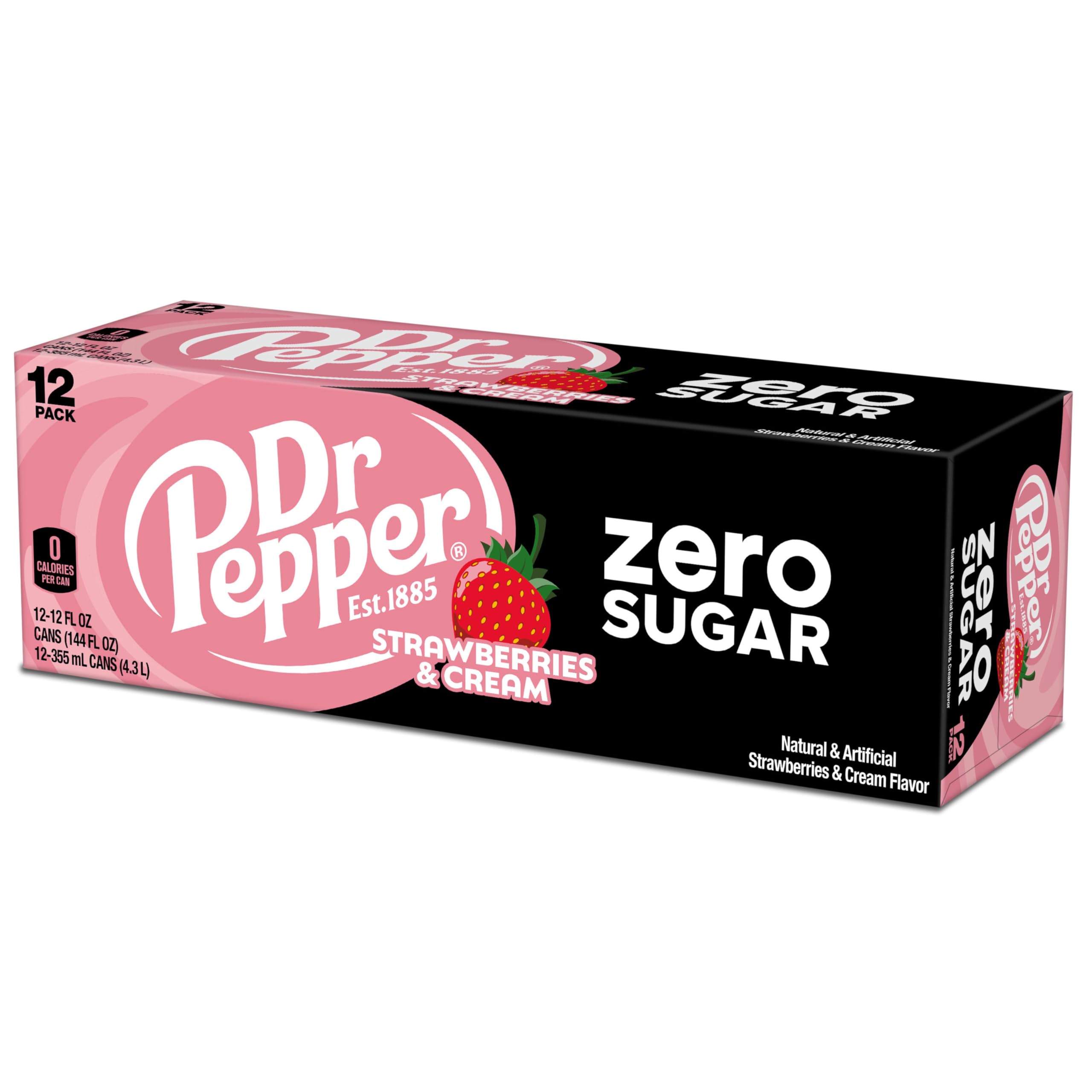 Dr Pepper Zero Strawberries & Cream on a family table.