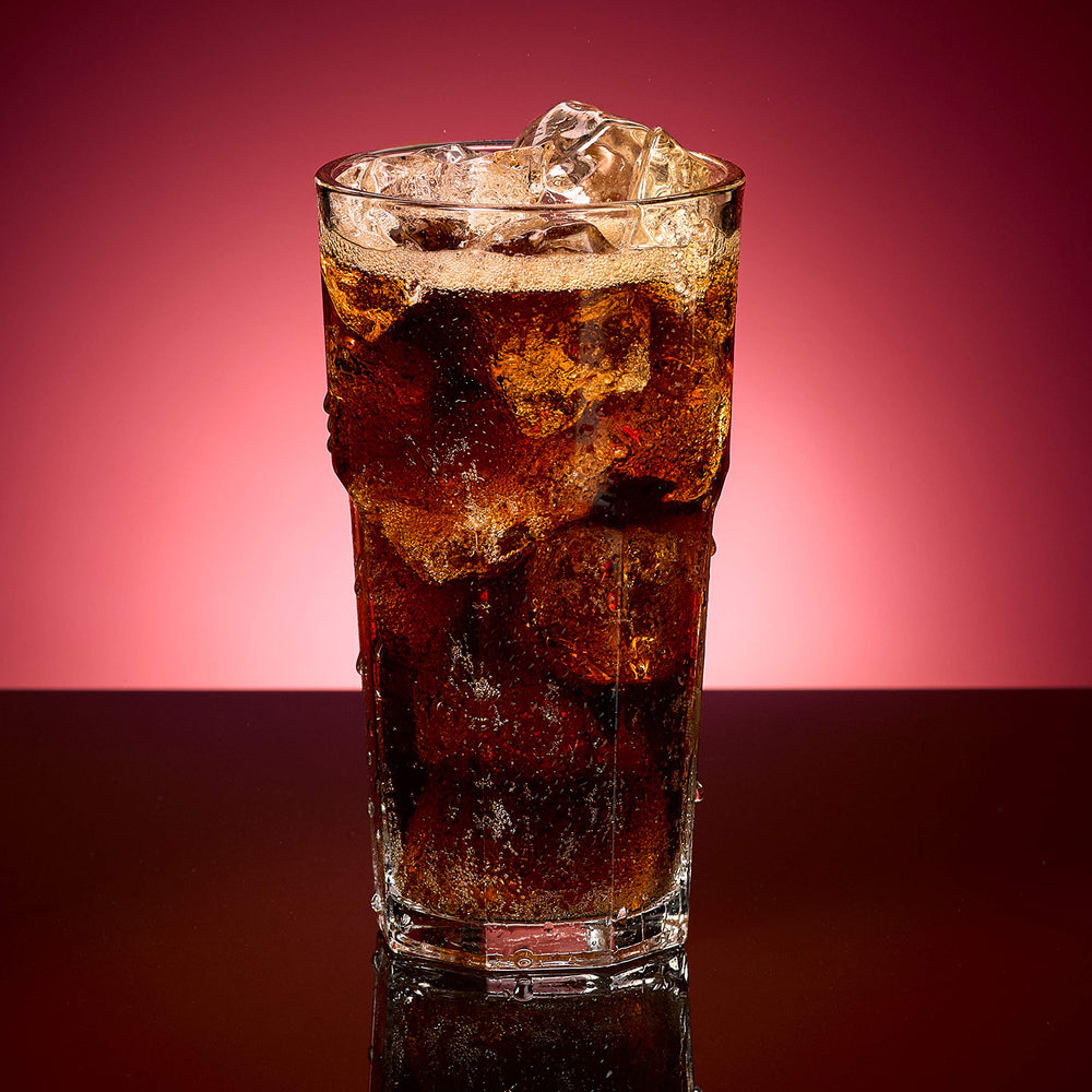 Dr Pepper Zero Sugar over ice, chilled and inviting.