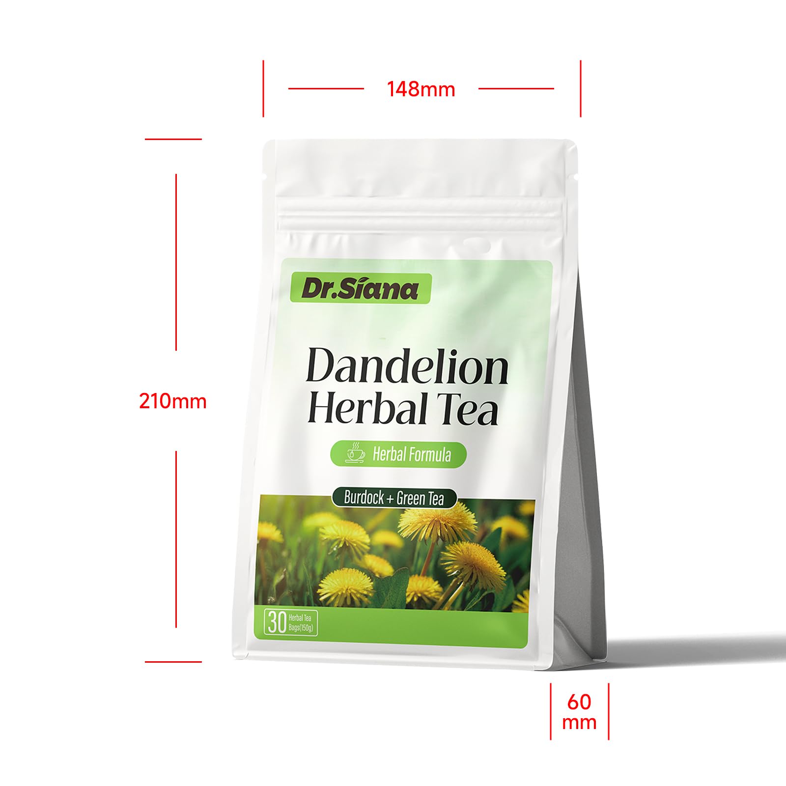 Dr.Siana packaging with easy close seal preserves freshness and aroma