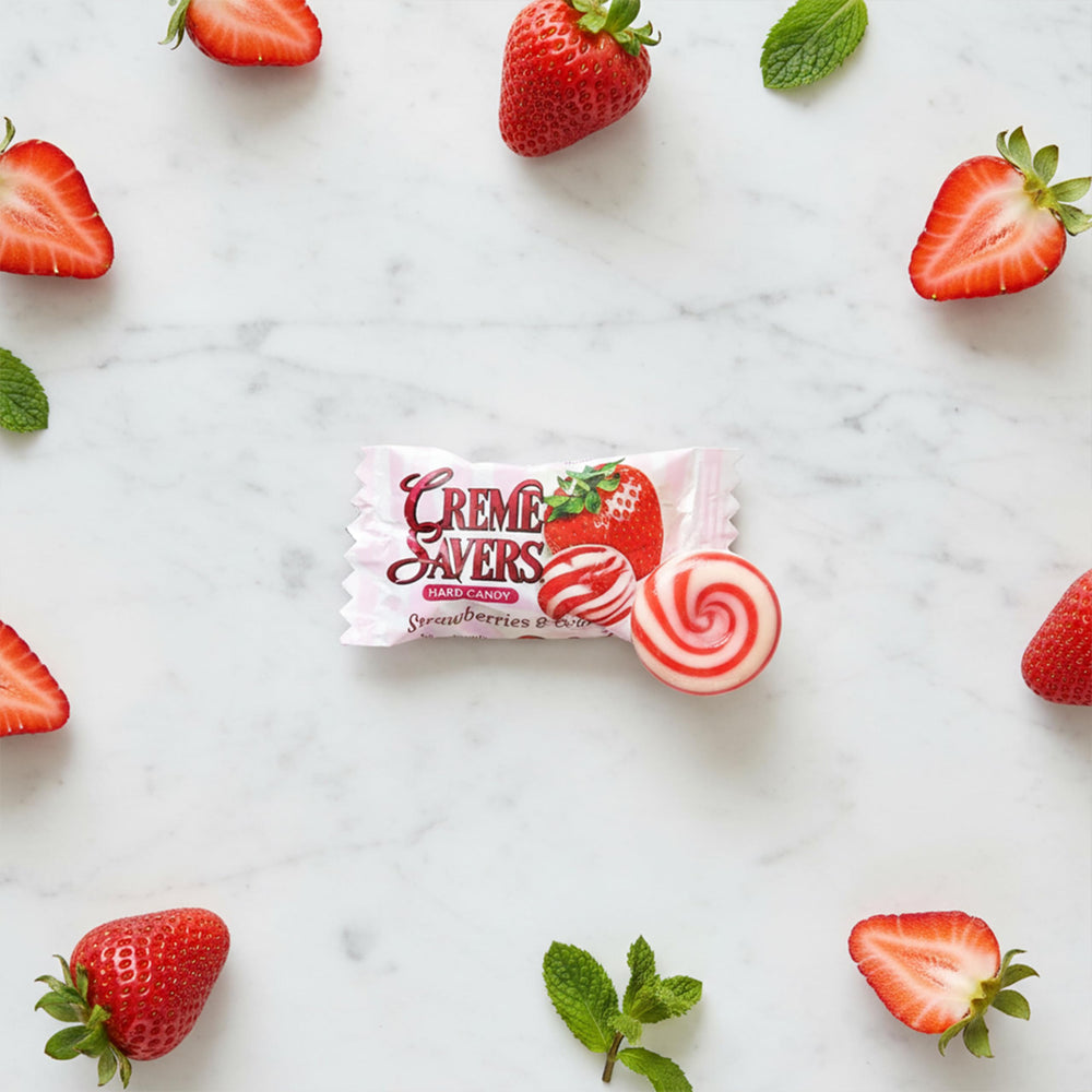 Gift ready pink Creme Savers from Dr. Variety for party favors.