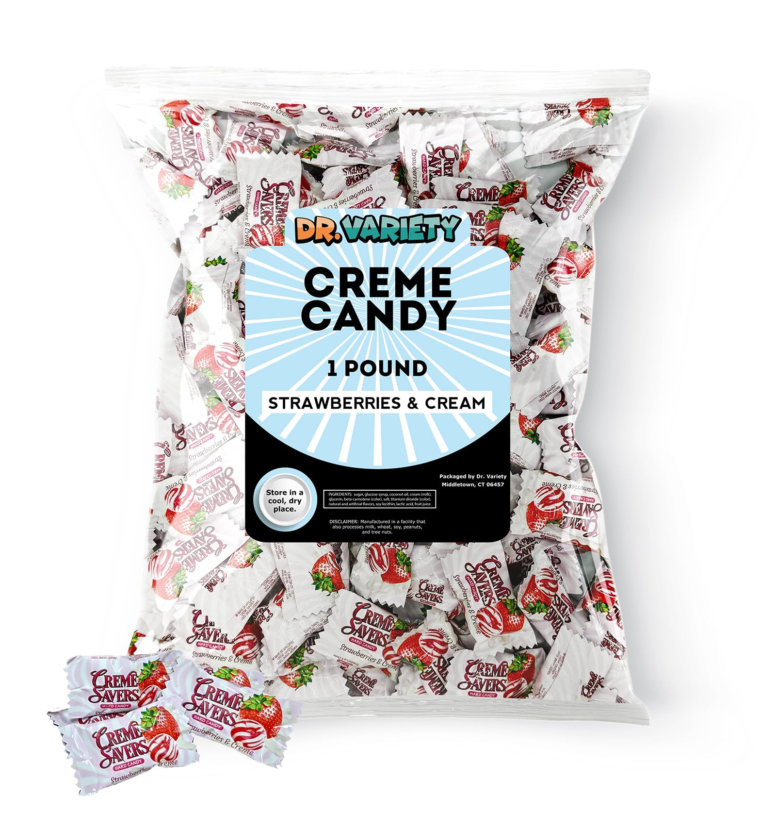 Dr. Variety Creme Savers bulk candies for shared celebrations.