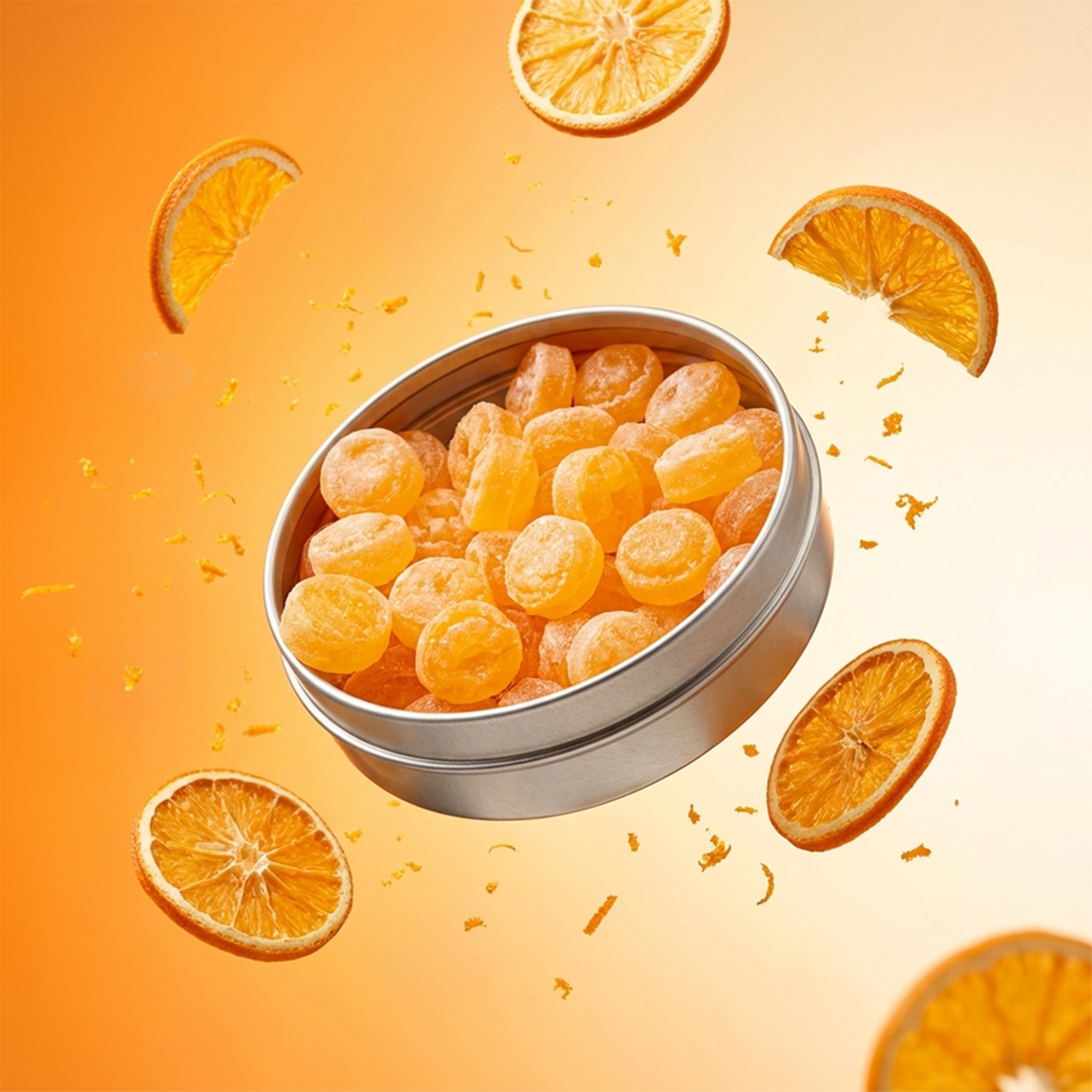 Office desk scene with coworkers enjoying Dr. Variety Retro Sours Tangerine.