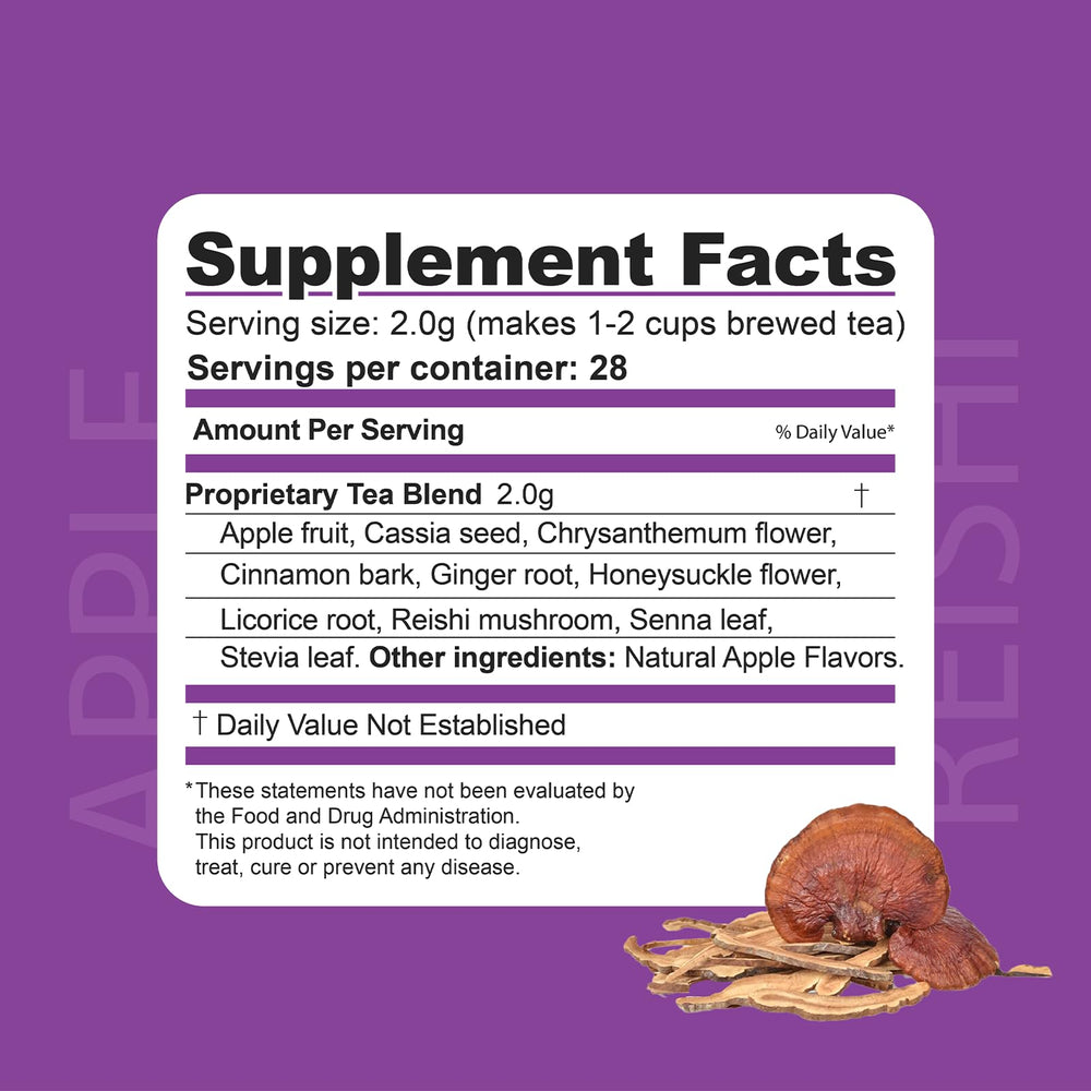 Dr. Zisman ZT Slimming Tea apple slices closeup emphasizing fresh aroma