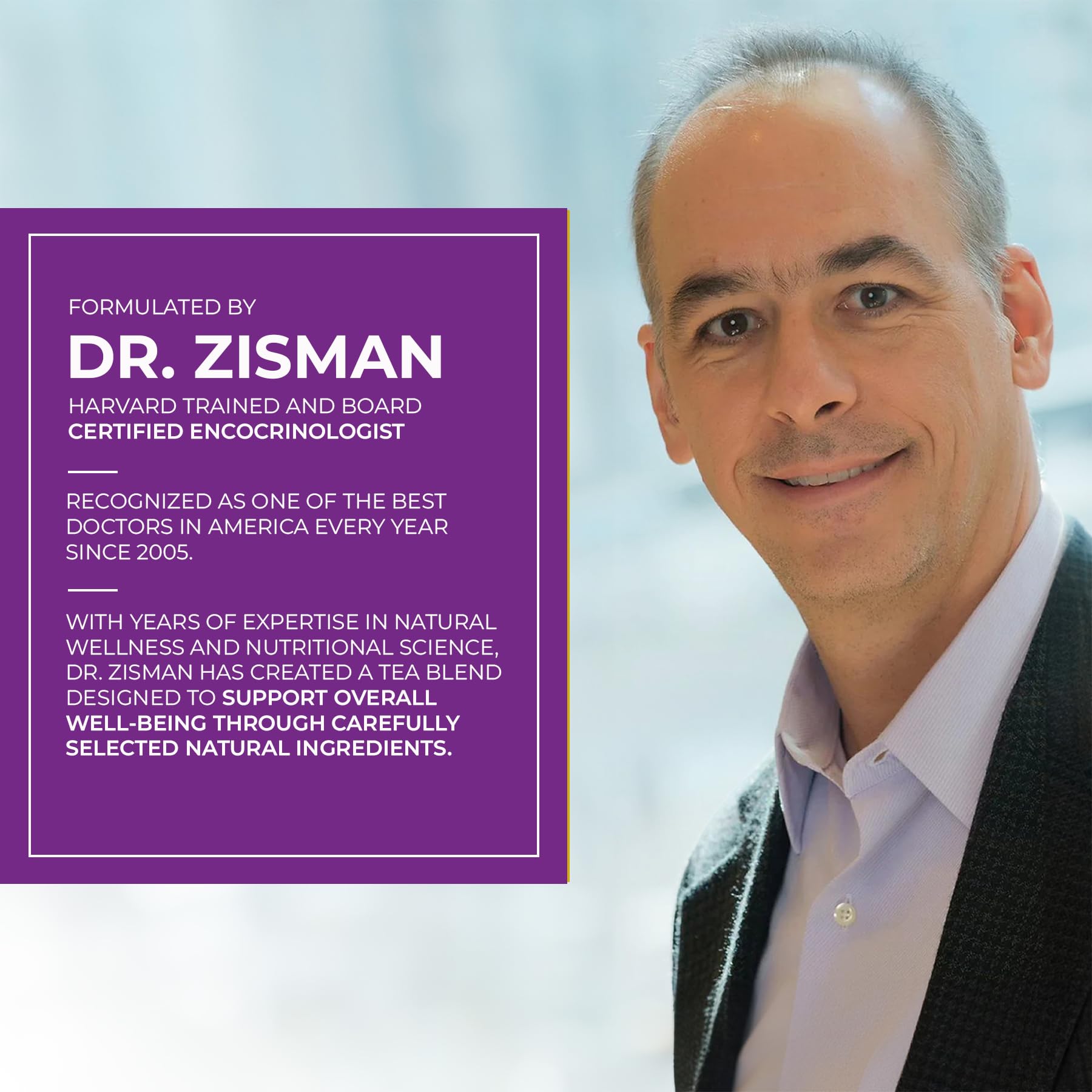 Dr. Zisman ZT Slimming Tea brewed cup with warm amber infusion