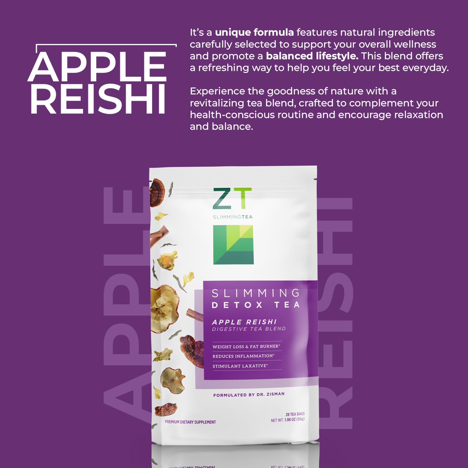 Dr. Zisman ZT Slimming Tea giftable packaging appeals to tea lovers