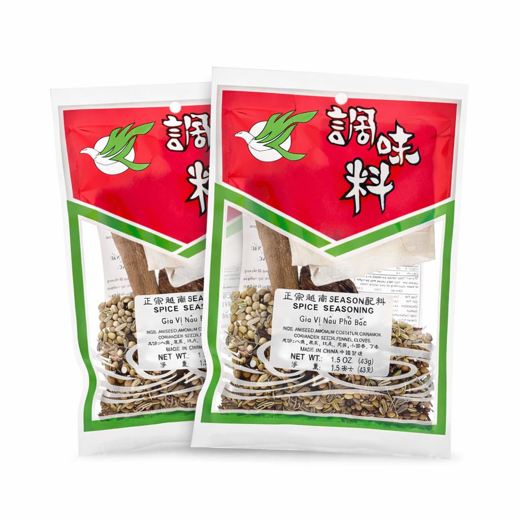 DragonDish pho spice pack on the counter ready to elevate broth flavor.