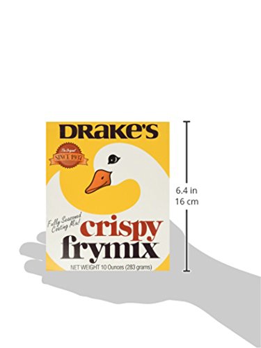 Drake's Crispy Frymix coating applying to seafood or chicken for crisp texture