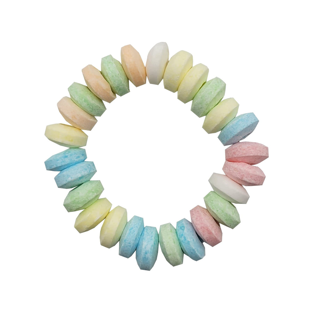 Colorful edible jewelry sparks imaginative play and party storytelling.