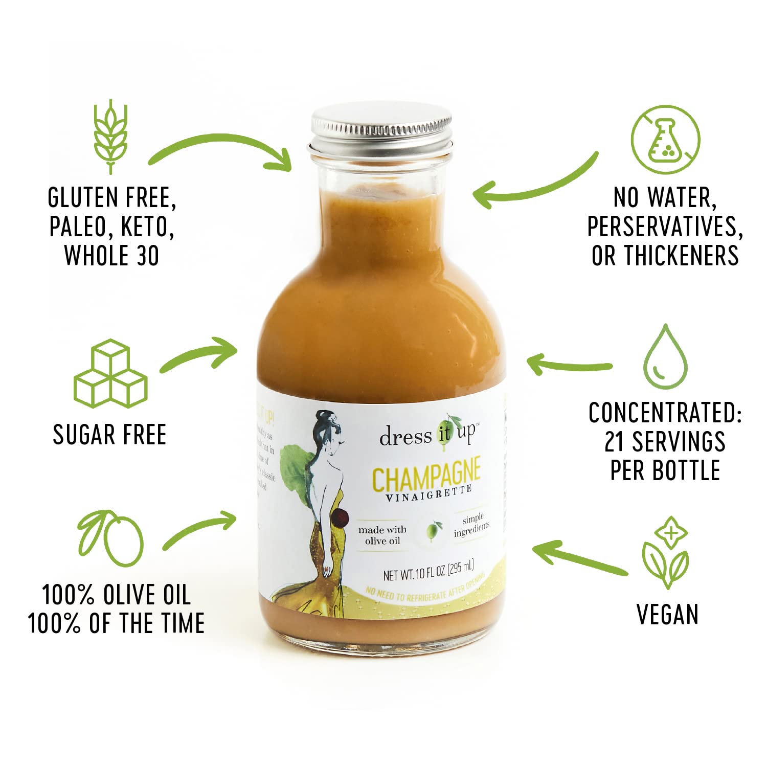 Dress It Up Champagne Vinaigrette with fruit salad elevates flavor