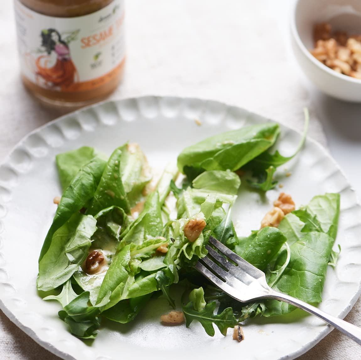 Dress It Up Sesame Tahini Dressing ingredients-panel suggests quality and versatility.