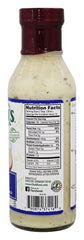 Drew's All Natural Buttermilk Ranch bottle pour ideal for salads and dipping.