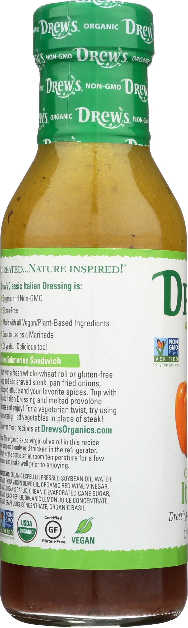Drew's All Natural dressing in kitchen scene ready for quick marinades.