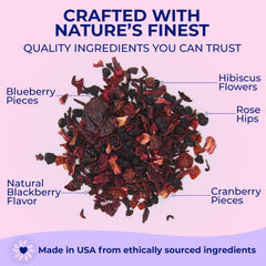 Drink Katy's Berry Tea glass jar cold brew scene showcases ruby-red infusion.