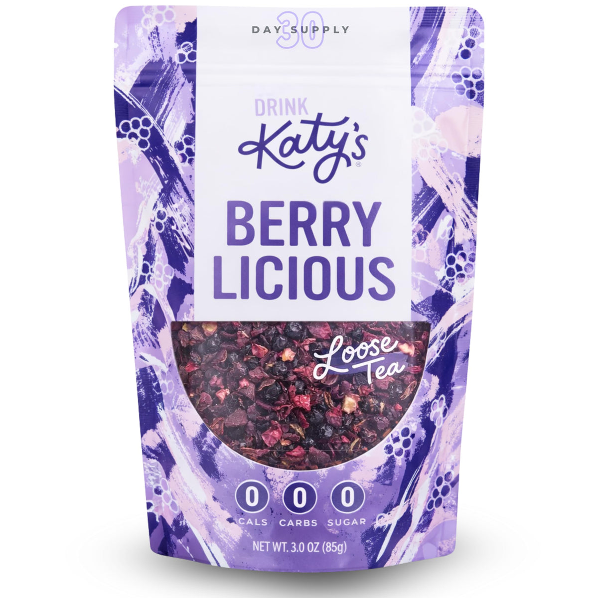 Drink Katy's Berry Tea hibiscus petals evoke bright aroma for hot or cold brew.