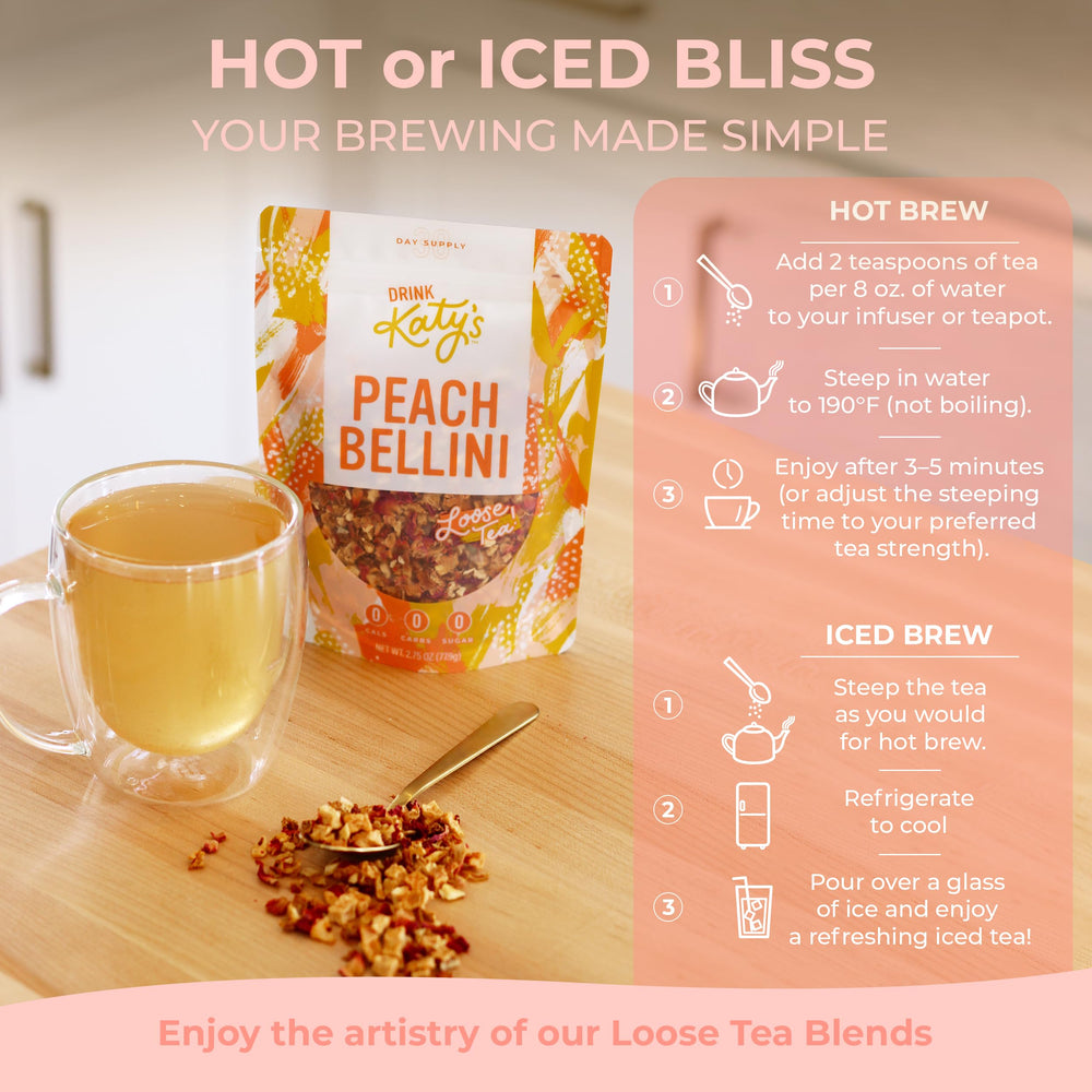 DRINK KATY'S Peach Bellini is proudly made in Florida by a woman-owned brand.