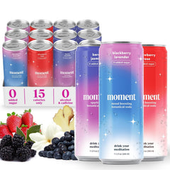 Drink Your Meditation Moment Berry Blast can front view highlighting berry flavor and calm potential