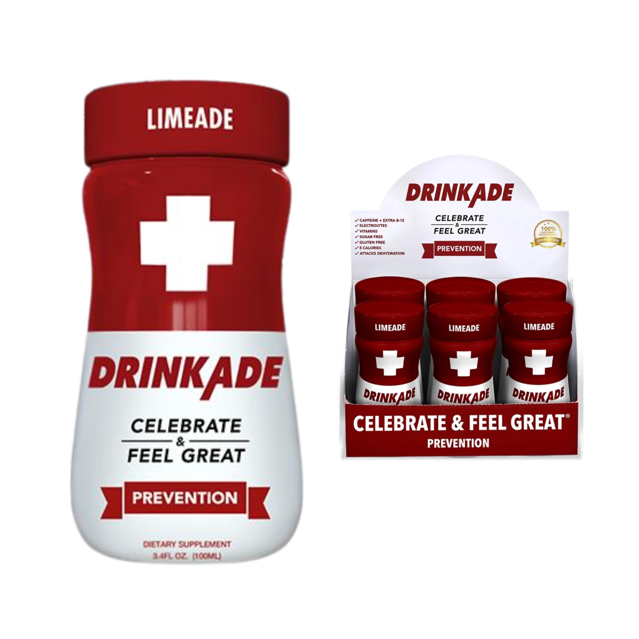 DrinkAde Prevention bottle with limeade for refreshing daily hydration