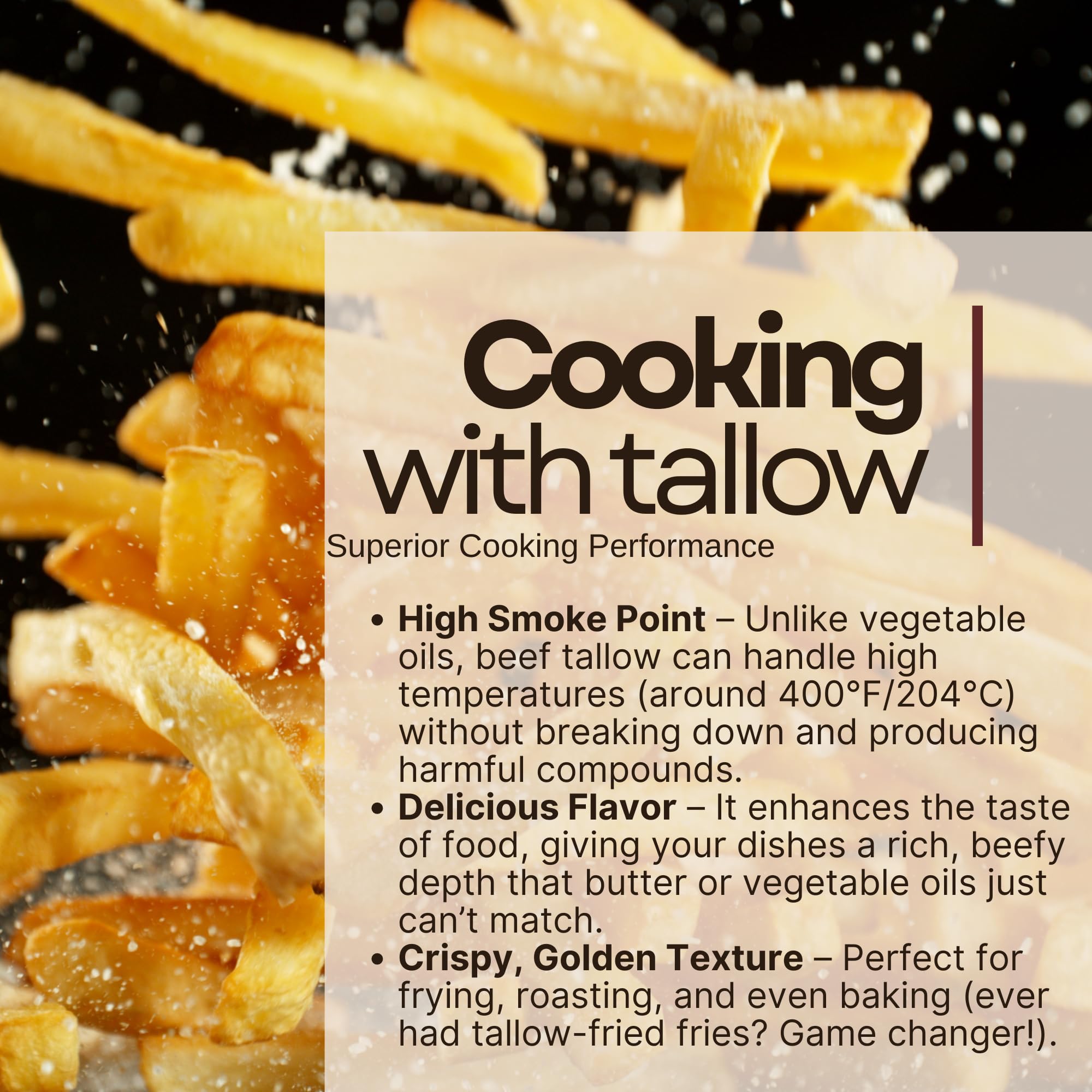 Drip Co Beef Tallow 7 lb packaging ready for high-heat cooking.
