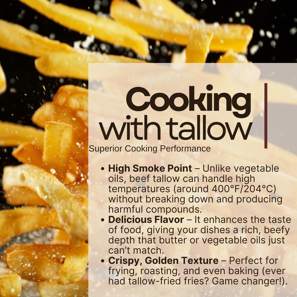 Drip Co Beef Tallow 7 lb packaging ready for high-heat cooking.