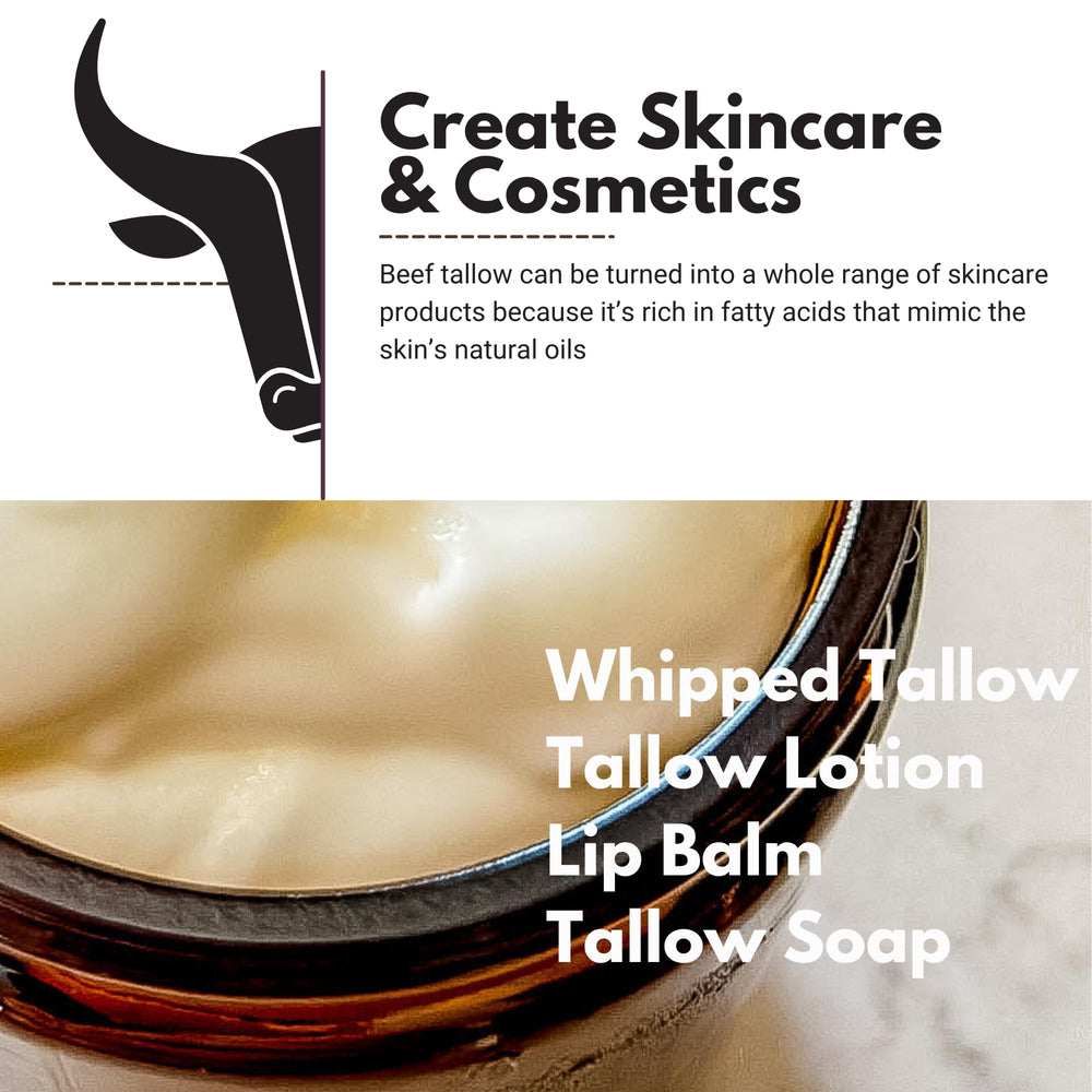 Drip Co beef tallow bulk pail skincare and face care applications