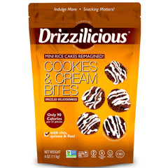 Drizzilicious mini rice cakes Cookies & Cream pack for on the go energy