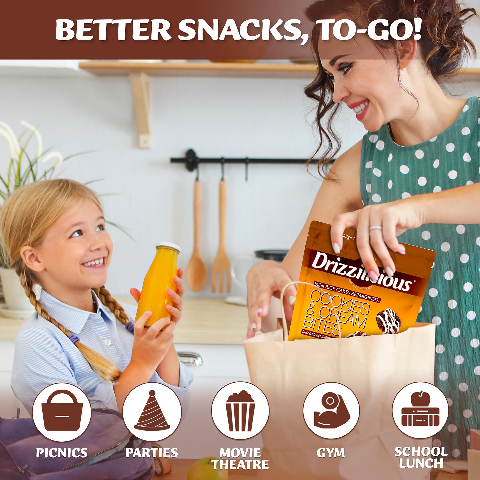 Drizzilicious cookies and cream snack enjoyed by kids and adults