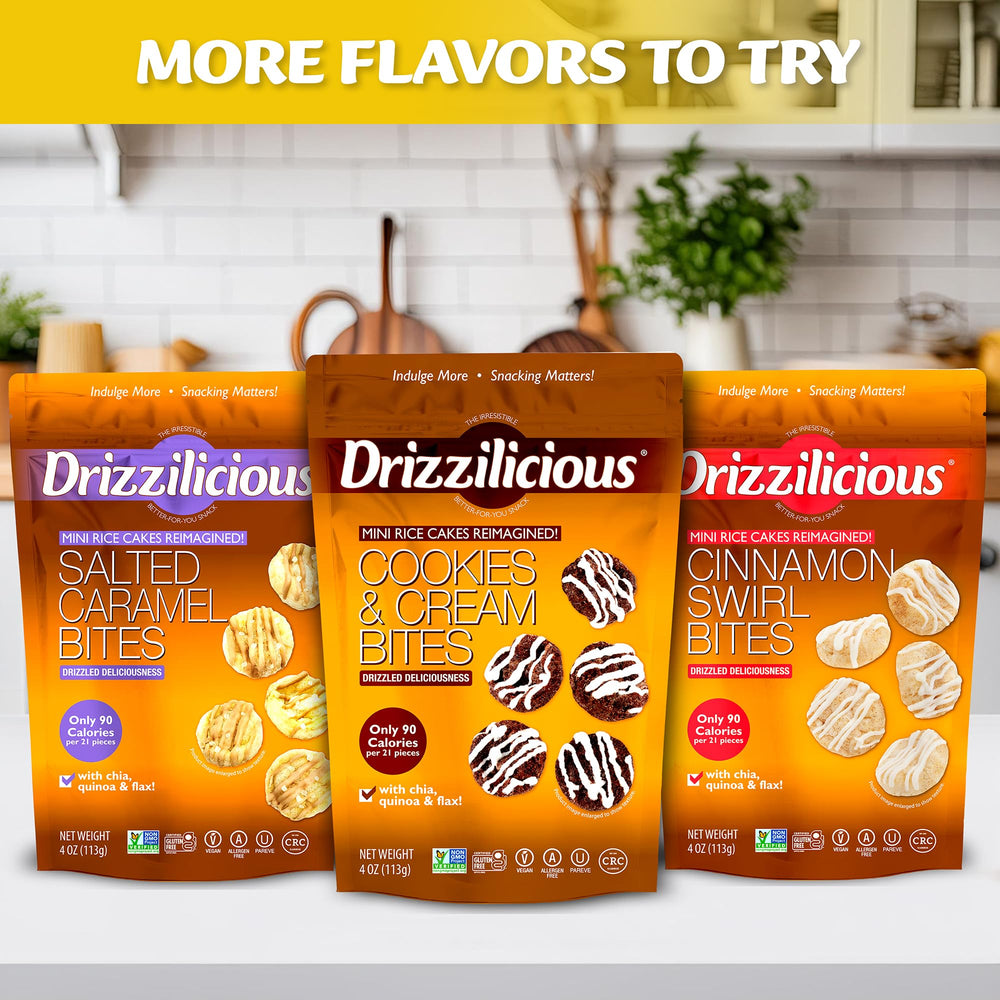 Drizzilicious flavor variety collection, inviting taste exploration across multiple minis.