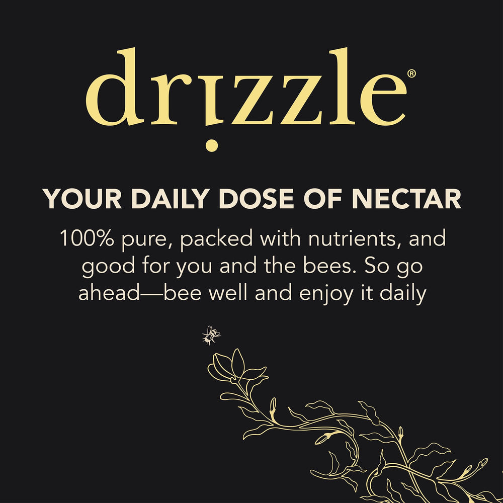 Kosher-certified Drizzle White Raw Honey label signals trusted quality