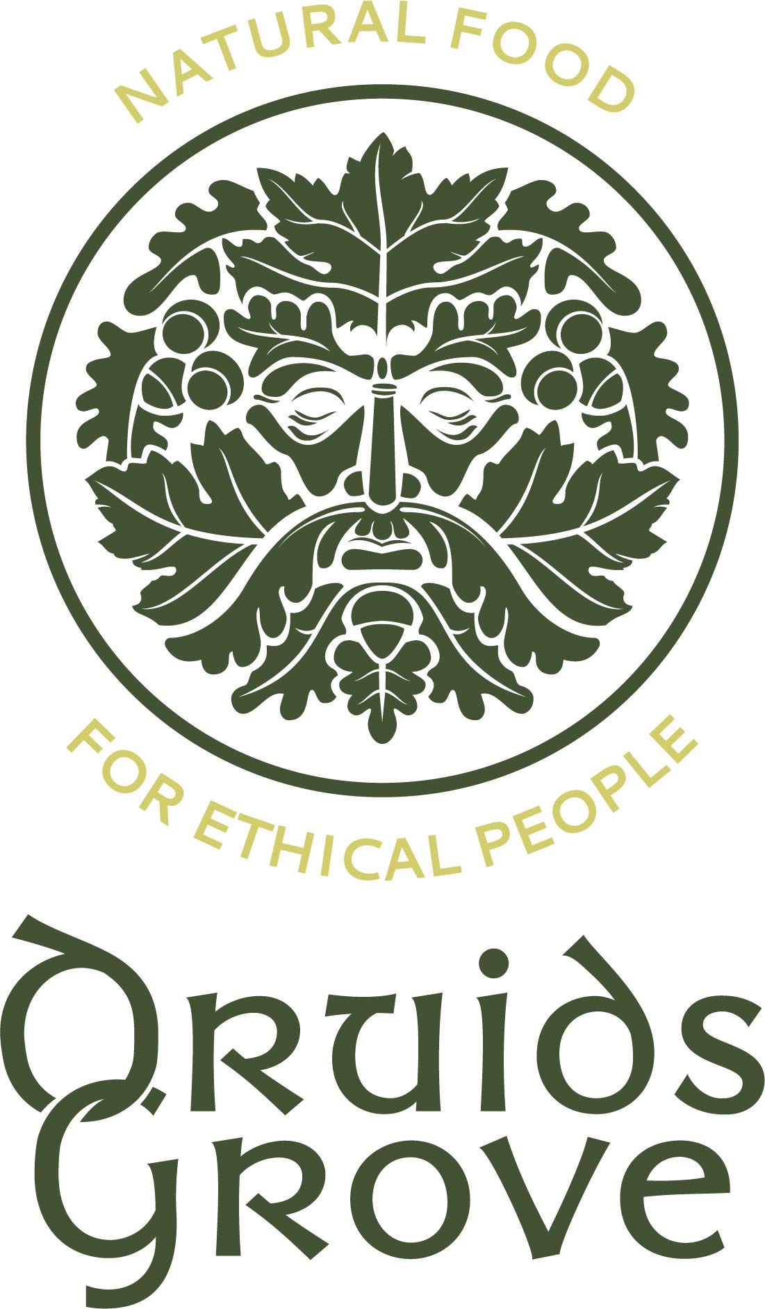 Druids Grove packaging label shows kosher and non-GMO certifications