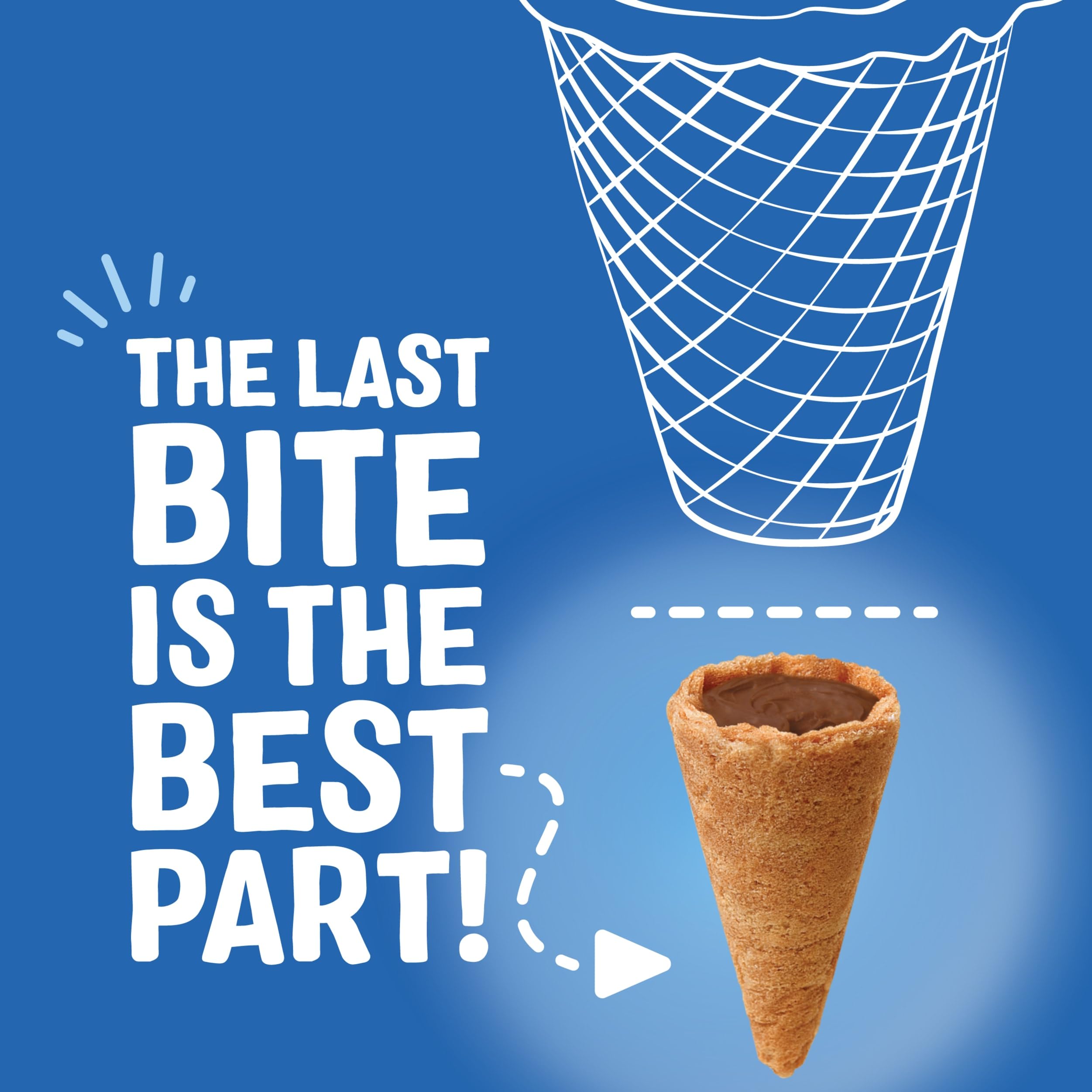 Drumstick Bites next to ice cream, great for quick DIY sundae bowls