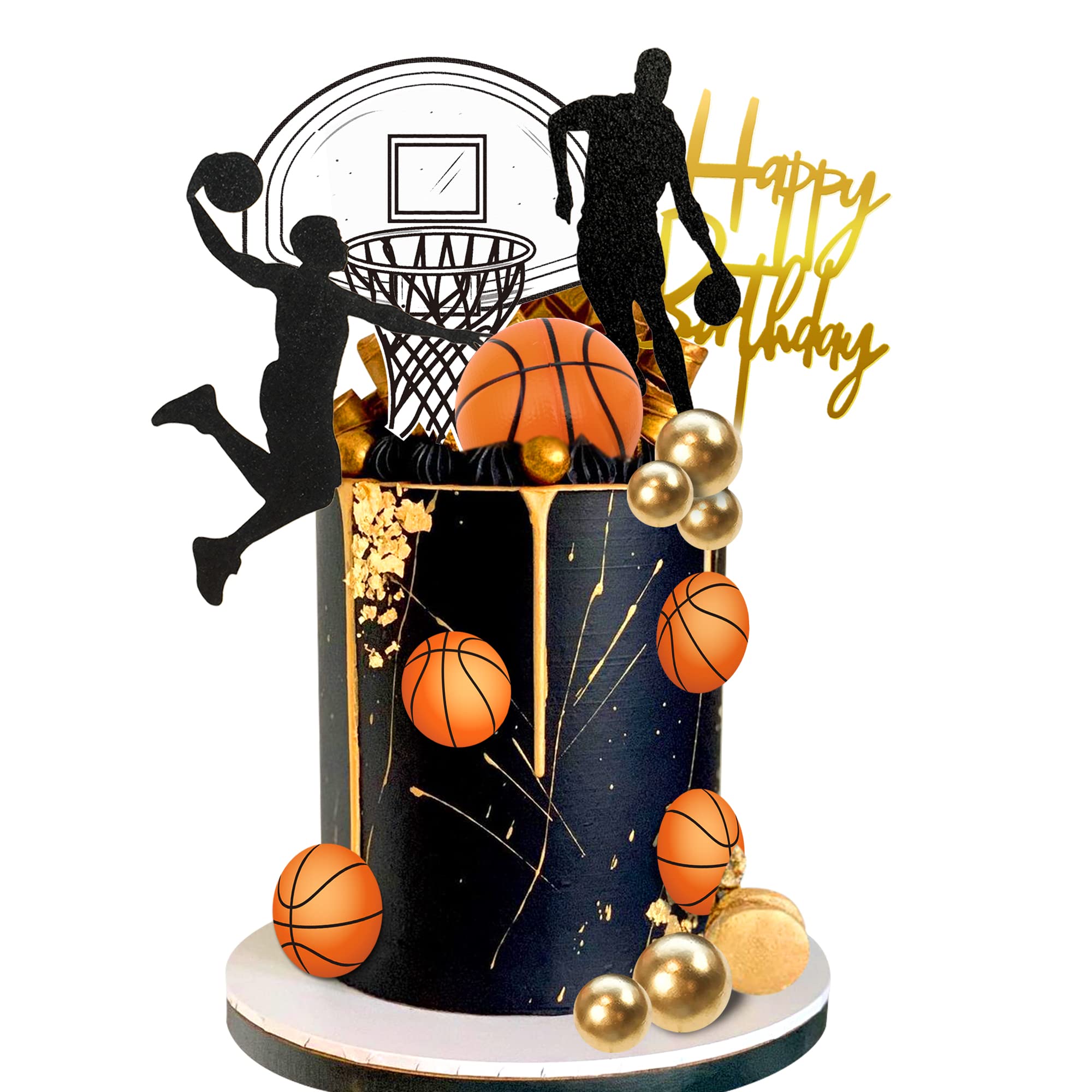 DRWATE basketball cake toppers set elevate your birthday cake with mini realism