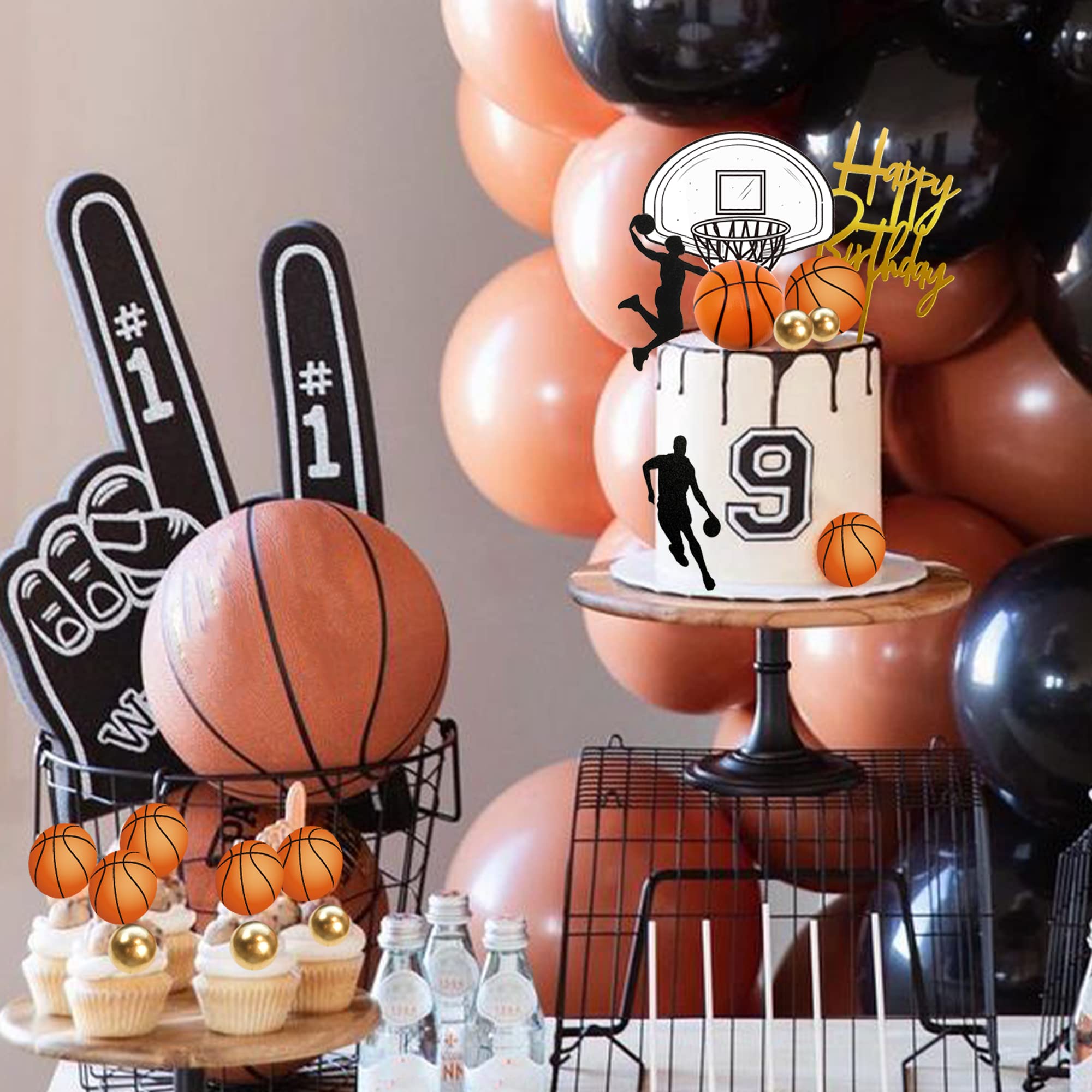 DRWATE mini basketball decor boosts theme visibility on any dessert table