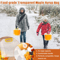 DSTANA 5 L collection bag with lid keeps maple syrup clean