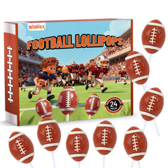 Duannick football candy 24-pack display for big game viewing.