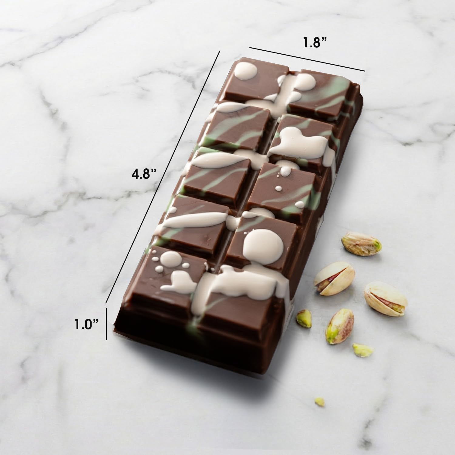 Dubai Choco pistachio bar boxed display suitable for dessert platters.
