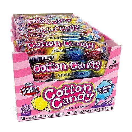 Dubble Bubble blue raspberry flavor gumballs in packaging, ideal for kid-friendly lunches.