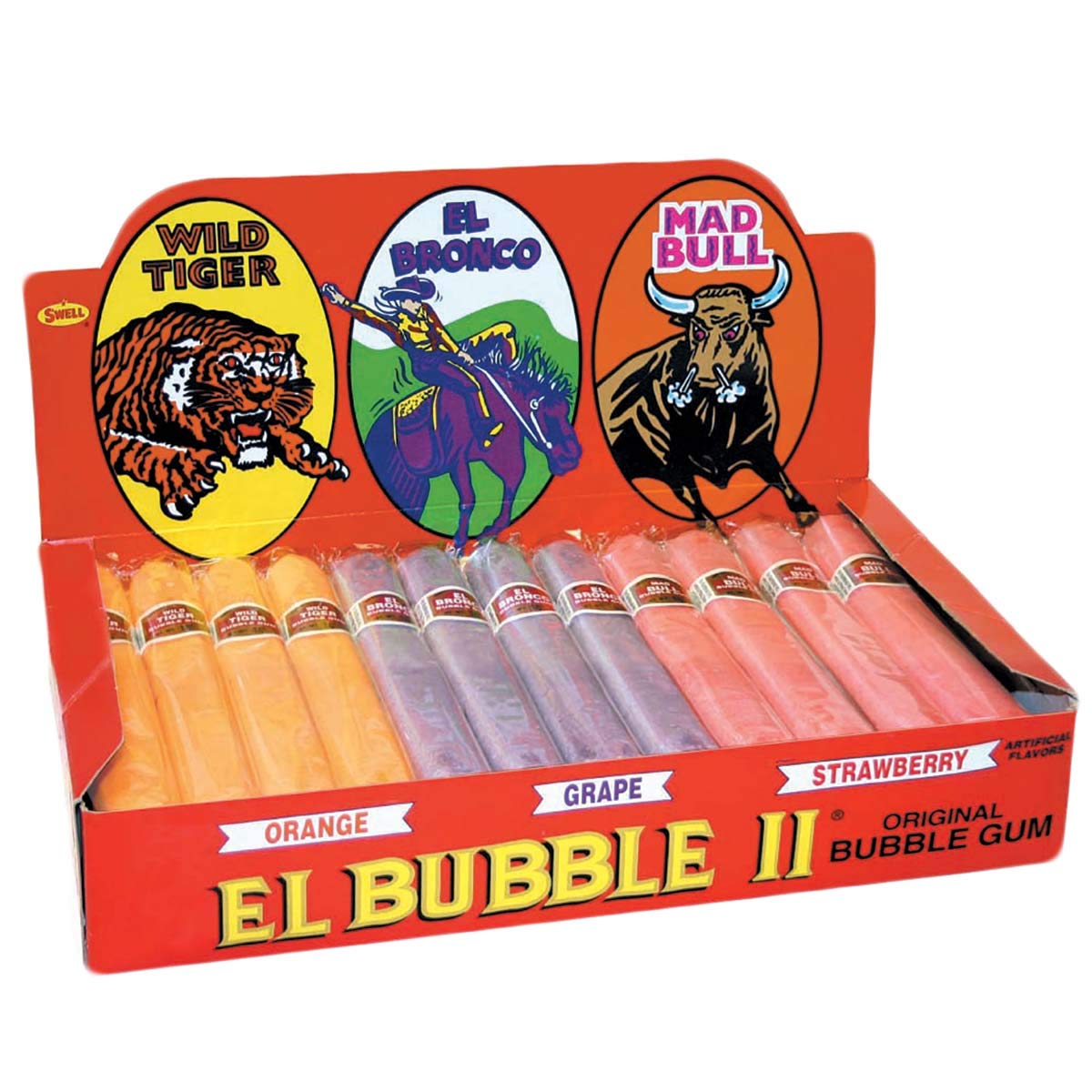 Dubble Bubble El Bubble II bubble gum cigars in a boxed pack for easy sharing.