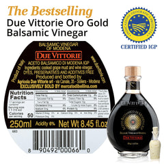 Due Vittorie Oro Gold balsamic drizzle over salads for enhanced flavor.
