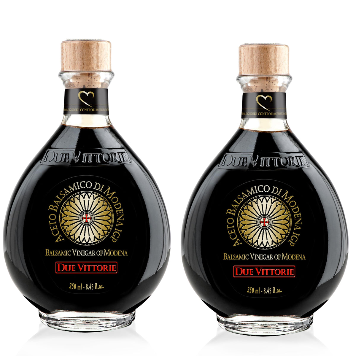 Due Vittorie Oro Gold bottle front, showcasing premium aging and craftsmanship.