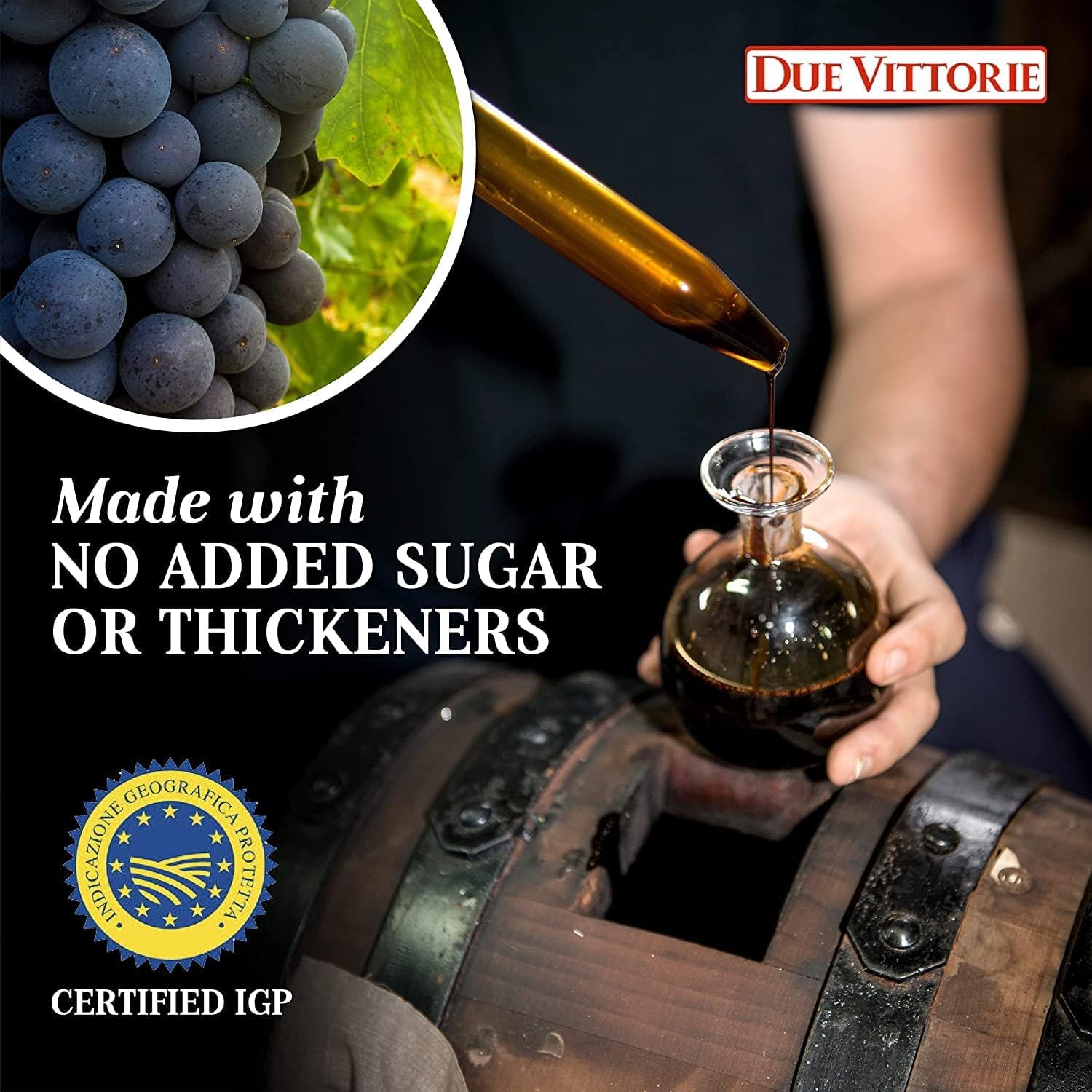 Durmast-barrels aging scene of Due Vittorie Oro Gold balsamic
