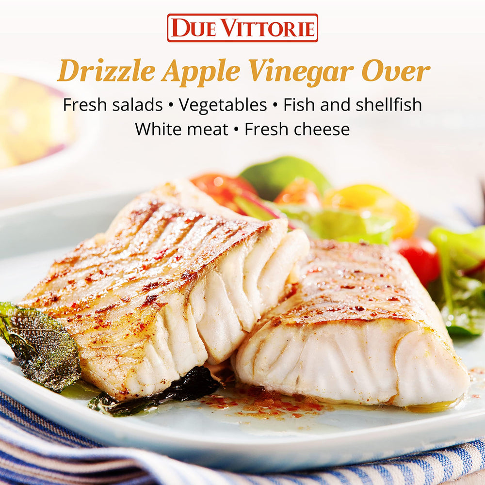 Salad with Due Vittorie apple vinegar drizzle adding balance and brightness