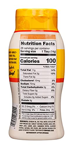 Duke's Habanero Garlic Mayo squeeze bottle shows easy dispensing for meals.