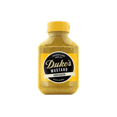 DUKE'S Horseradish Mustard bottle ready for bold sandwiches.