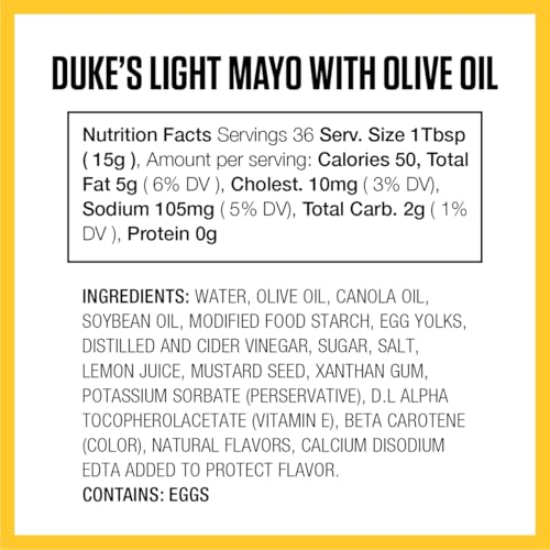 Duke's Light Mayonnaise being squeezed demonstrates easy, mess-free preparation.