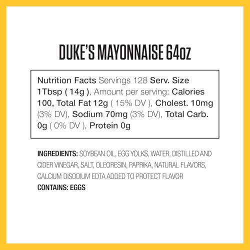 64oz Duke's Mayo jar on kitchen counter for family meals