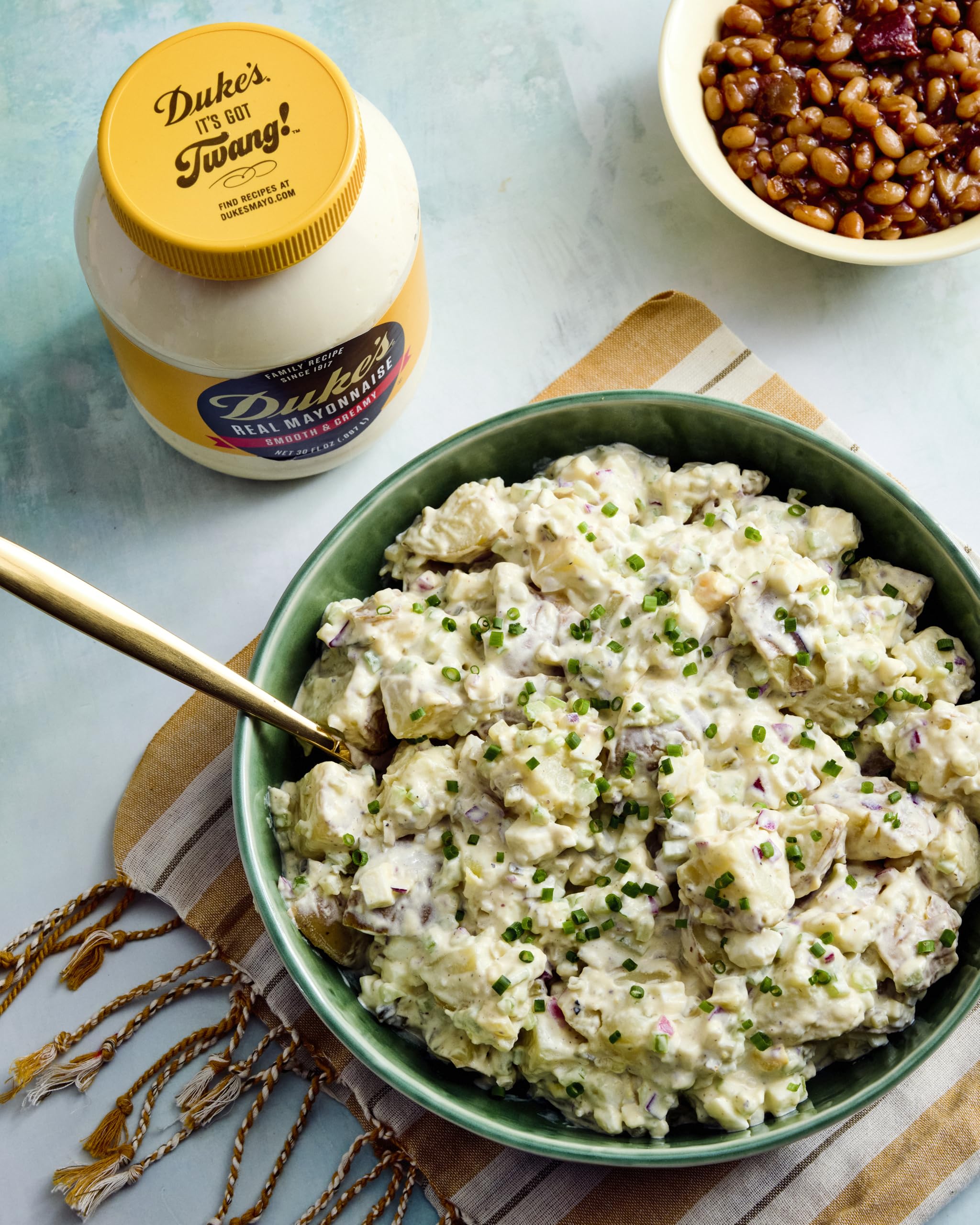 Duke's Mayo blended into a fresh salad dressing